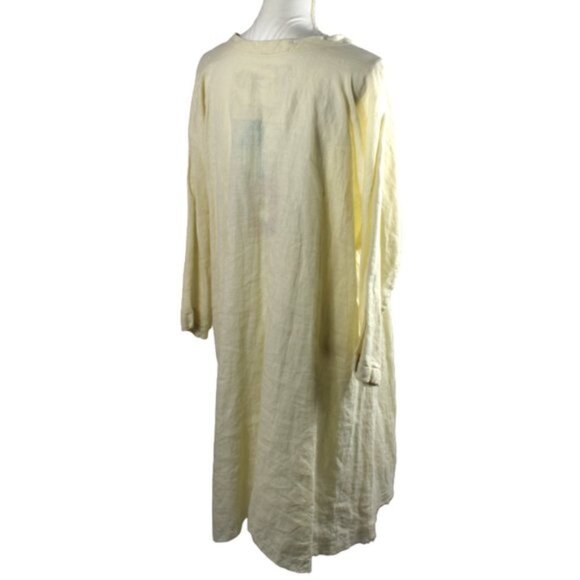 Tina Givens Ivory Penelope Oversized Lagenlook Long Sleeve Long Shirt, SM/Med - Picture 9 of 11